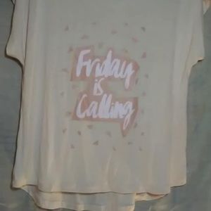 Muk Luks Light Weight Short Sleeve T- Shirt (Pink)